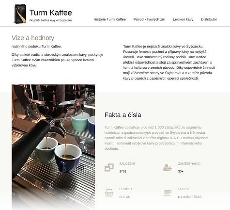 Náhled webu Turm Kaffee